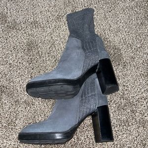 Grey sweater boots